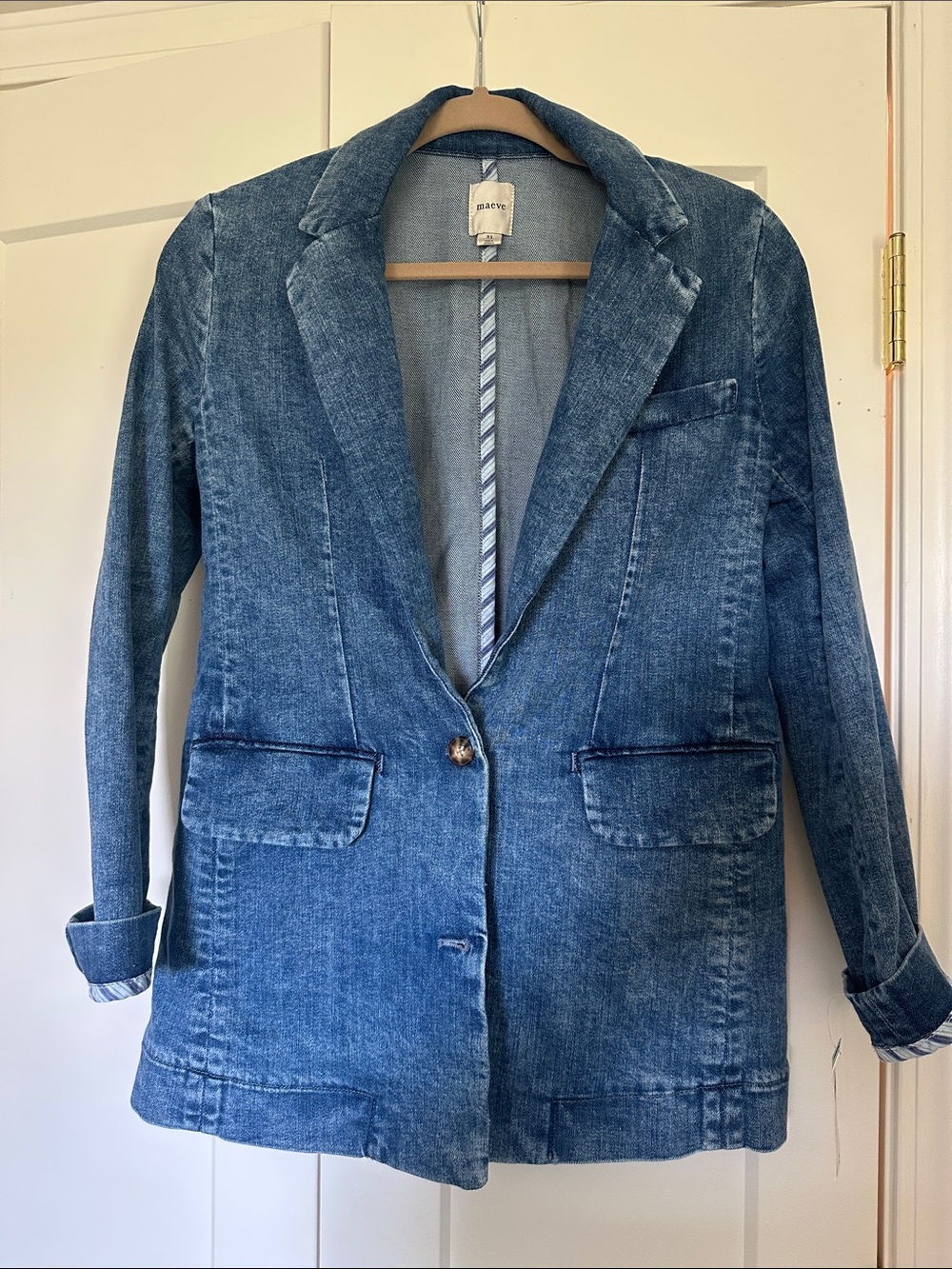 Mavi Denim Blazer Jacket in Blue